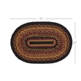 thumbnail image 3 of VHC Brands Heritage Farms Dining Table Placemat, Braided Jute, Oval, Red Black Tan. 12x19, 3 of 8