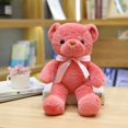 thumbnail image 1 of Wedding Plush Bear Doll With Bowtie Ribbon Scarf Stuffed Animal Toy For Grab Machine, 1 of 6