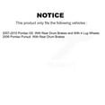thumbnail image 2 of Transit Auto Front Rear Ceramic Pads and Disc Brake Rotors Kit for Car Pontiac G5 Pursuit K8A-101363, 2 of 8