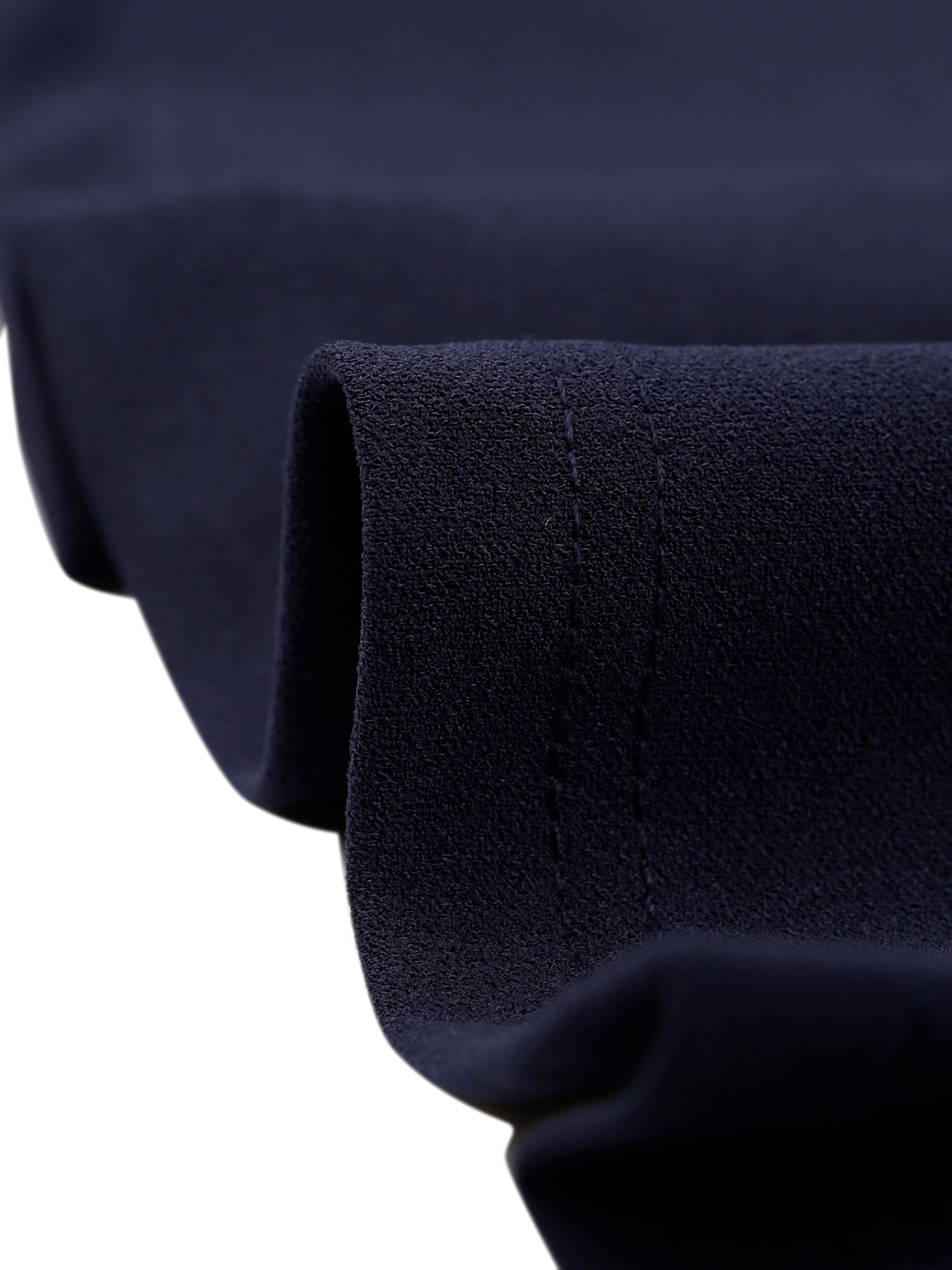 DARING DIVA Women's Peplum Summer Pleated Crew Neck Blouse XS Dark Blue