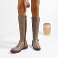 thumbnail image 2 of Taqqpue Women's Knee High Boots Plus Size Round Toe Side Zipper Comfortable Casual Long Boots for Women Size 5.5-11 Fashion Dress Shoes Fall Winter Riding Footwear Casual Walking, 2 of 10