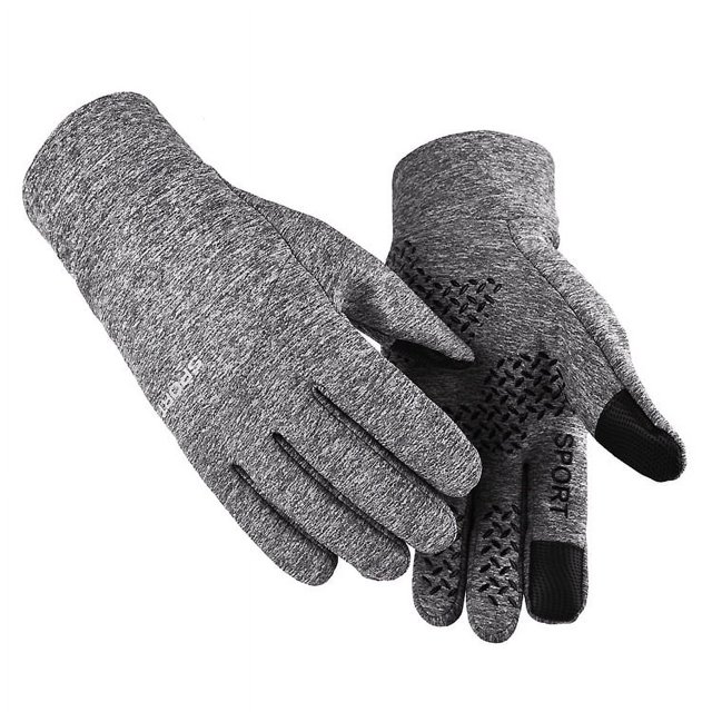 Guantes de otoño e invierno cálidos para exteriores, de forro polar, a prueba de viento, para esquiar, con pantalla táctil, guantes deportivos gruesos para exteriores, para ciclismo, para hombres y
