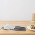 thumbnail image 2 of Compact Knife Organizer Tray for Drawer, 5 Slot Knives Holder Mat, Non-Slip Cutlery Storage Solution, Gray and White Kitchen Insert, Fits up to 15 in（30 cm）Drawers, 2 of 5