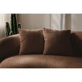 thumbnail image 4 of Miekor Furniture 102" 5-Seater Boucle Sofa Modern Sectional Half Moon Leisure Couch Curved Sofa Teddy Fleece Brown MK6367, 4 of 11