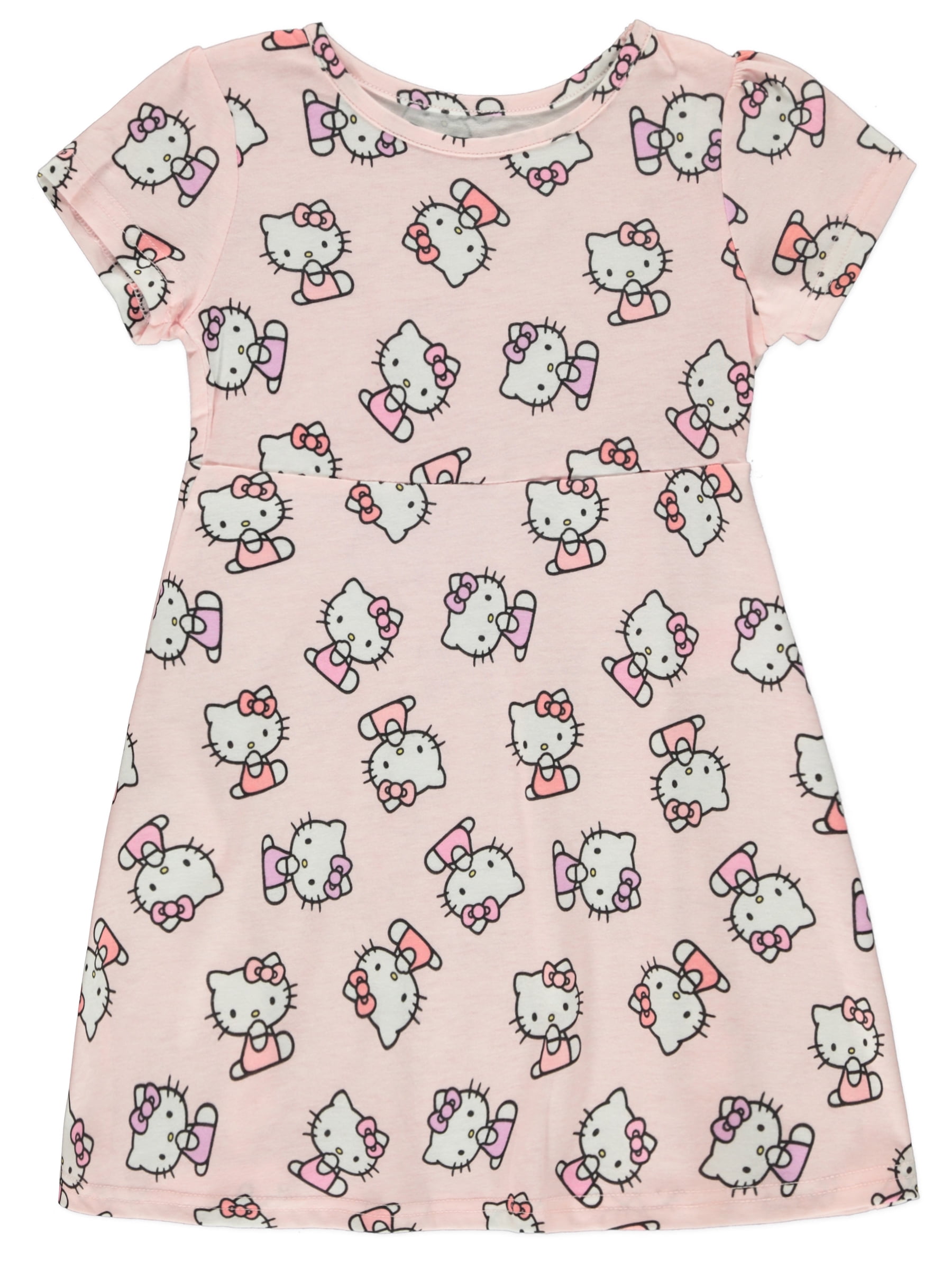 Hello Kitty Girls' 2-Pack T-Shirt Dresses Color: yellow Size: 3t
