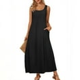 thumbnail image 1 of Liquidation d'Économies d'Été! Robe Courte Décontractée Sans Manches pour Femme, Été Printemps, Col Rond, Débardeur Ample, Robe Courte de Plage, Tendance pour Vacances, Plage Ou Événements Décontractés Liquidation Ventes Aujourd'hui Aubaines Prime, 1 of 9