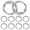 Silver, variant on 10Pcs Key Ring Clip, Spring O Rings Round Carabiner Keychain Clips for Replacement Purse Ring Hardware, Keyrings, Paracord Keychain Lanyard, Home Car Keyrings Accessory