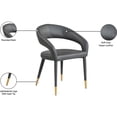 thumbnail image 5 of Meridian Furniture Destiny Grey Vegan Leather Dining Chair, 5 of 5