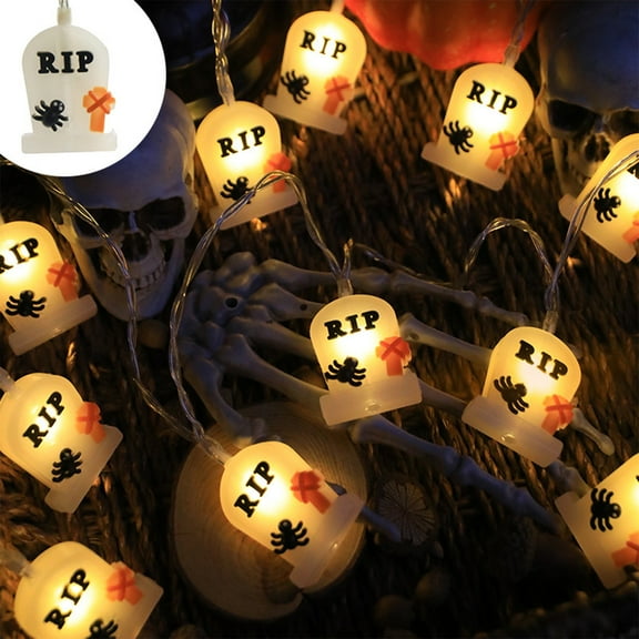 weibbin Halloween Pumpkin String Lights with Witch Hat, 78.74in 10Leds Waterproof Orange Jack-O-Lantern Battery Operated Flickering Lights for Indoor Outdoor Decor Party Decorations