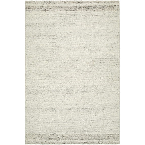 Hauteloom Thady Wool Living Room, Bedroom Area Rug - Traditional, Transitional - Ivory, Charcoal, Light Gray - 2' x 3'