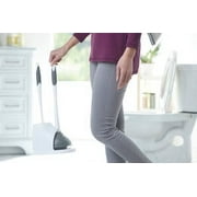 Clorox Toilet Plunger and Bowl Brush Combo Set with Caddy, White