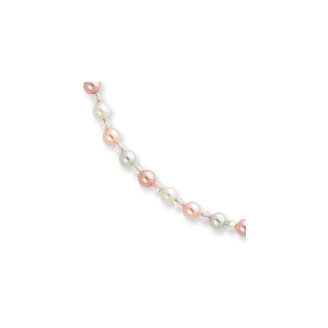 Collier de Perles en Verre Multicolore 18 Pouces Mesure 6.25mm Large Bijoux Cadeaux pour Femmes