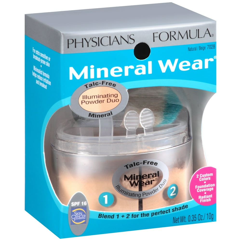 Physicians Formula Mineral Wear Illuminating Powder Duo SPF 16, Natural