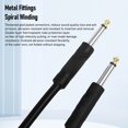 thumbnail image 4 of Guitar Instrument Cable, 6.35mm Male to Male Straight to Straight TRS Audio Cable for Electric Guitar, Bass, Keyboard, Mixer, Equalizer, Advanced Noise Reduction, 4 of 7
