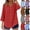 18# Red, variant on Button Down Shirts for Women 3/4 Length Sleeve Tops V Neck Blouses Business Casual Outfits Loose Fit Light Blue L