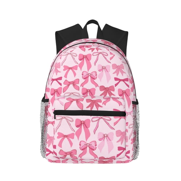 Easygdp Pink bows Mochila Casual para Portátil, Mochila para Escuela, Viajes, Negocios