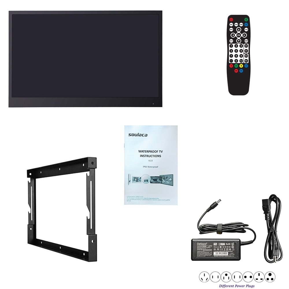 Elecsung 22 inches Smart Black Color LED TV Waterproof Bathroom Television IP66 Shower TV ATSC Tuner WiFi & Bluetooth 2024