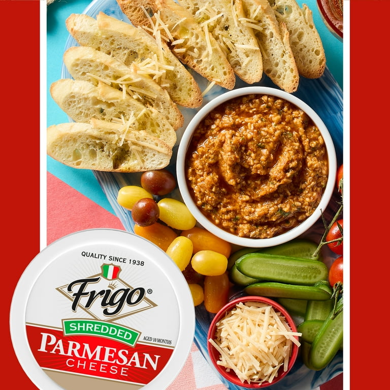 Frigo Shredded Parmesan Cheese, 5 oz Refrigerated Plastic Cup