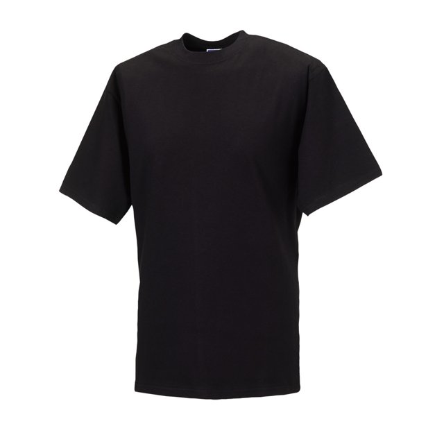 Jerzees Colours - Camiseta clásica de manga corta para hombre (Negro)