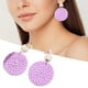 thumbnail image 3 of Pendientes de ratán con borlas , de mimbre de paja, pendientes llamativos ligeros, pendientes colgantes de joyería para , púrpura Violeta Salvador Pendientes Mujer, 3 of 7