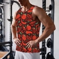thumbnail image 5 of Fuzoiu Tomatoes And Chili Print Men's Workout Tank Tops,Sleeveless Gym Shirt Quick Dry,Fitness Bodybuilding T-Shirt,Muscle Athletic Workout Tee-Medium, 5 of 7