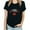 Black, variant on WREESH Women's Canada Day Maple Leaf T-Shirt Casual Short Sleeve Round Neck Graphic Top White