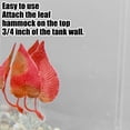 thumbnail image 5 of Unique Bargains 2pcs Betta Fish Leaf Pad Hammock Resting Hide Plants Decoration Red 2.56"x1.77" with Suction Cup, 5 of 7