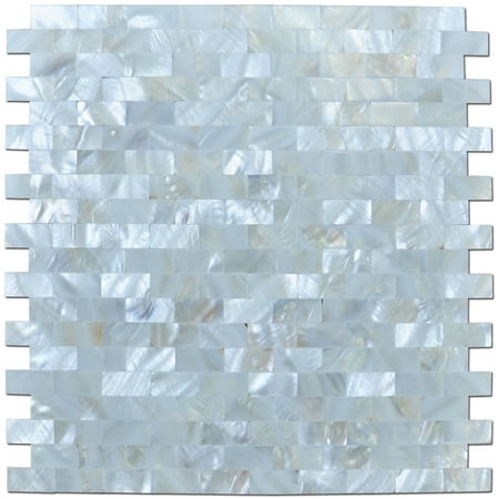 mosaic tile backsplashes shell kitchen shower art3d spas pools seamless pearl walls bathroom mother groutless