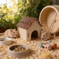 thumbnail image 6 of Guinea Pig Chinchilla Hideouts, Indoor Cat House Habitats Cages Accessories Wooden Hides, for Hamster Squirrel Small Bunny Rat Mouse C, 6 of 6
