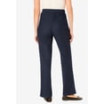 thumbnail image 3 of Woman Within Plus Size Tall Fineline Stretch Denim Wide-Leg Pull-On Jeans, 3 of 6