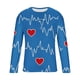 thumbnail image 4 of Blusas y camisas de manga larga y cuello redondo para hombre, camisetas casuales con estampado de moda y cuello redondo, blusas de licra de manga corta para hombre., 4 of 5