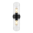 thumbnail image 6 of SAFAVIEH Eytan 2-Light LED Black Iron Wall Sconce with Clear Shade, Set of 2, 6 of 10