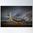 thumbnail image 2 of The Sã³Lfar / Sun Voyager, Reykjavik, Iceland Poster Wall Art, Modern Wall Decor For Living Room Bedroom, 24x36 UNFRAMED, 2 of 3