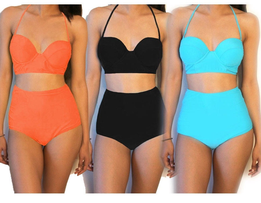 neon color bathing suits