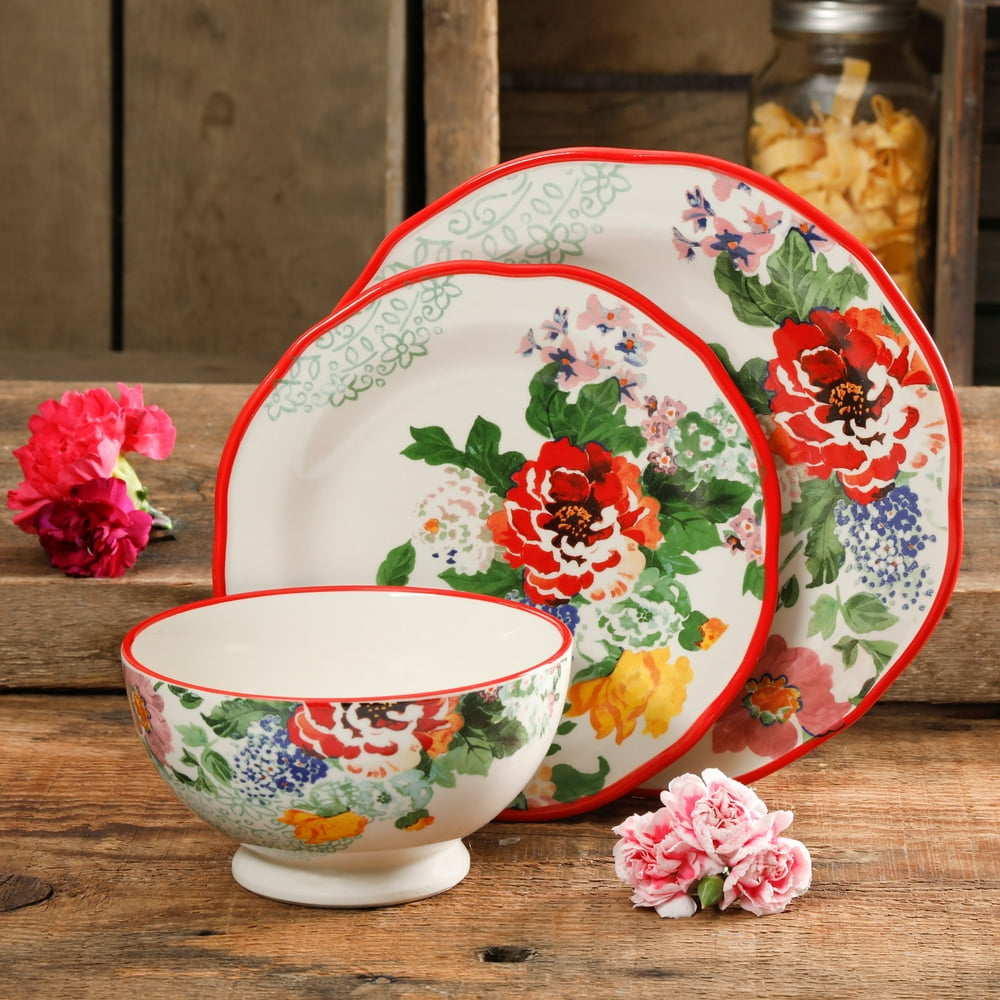 The Pioneer Woman Country Garden 12Piece Dinnerware Set
