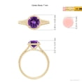 thumbnail image 6 of ANGARA Natural 1.15 ct Amethyst Twist Rope Split Shank Ring in 14K Yellow Gold for Women (Size-7mm) | February Birthstone, Birthday, Anniversary, Jewelry Gift for Women | Natural Amethyst Ring, 6 of 10