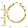 thumbnail image 3 of Auriga Fine Jewelry 10K Yellow Gold 2.5mm Tube Hoop Earrings for Women, 3 of 6