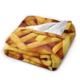 thumbnail image 2 of Golden French Fries Delicious Blanket Gifts For Kids Adults - Lightweight Throw Blanket For Bedroom Living Room Decor Soft Fuzzy Fleece Cozy Plush Bed Couch 60"X50", 2 of 7