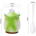 thumbnail image 2 of YISITIAN Rabbit Ceramic Sugar Bowl with Lid and Spoon, Cabbage Themed Sugar Jar for Kitchen Countertop and Coffee Bar, Decorative Farmhouse Style Container for Salt or Coffee, 6 OZ AZ1014-4606, 2 of 6