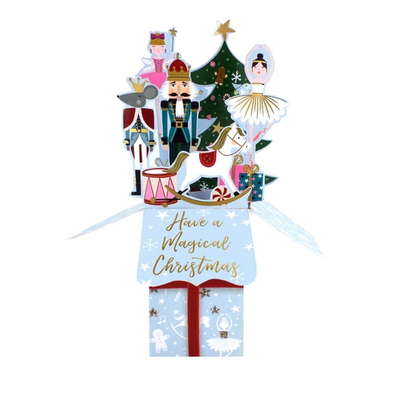 Second Nature Christmas Clever Cube Pop Up Card Nutcracker