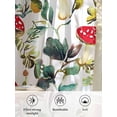 thumbnail image 6 of Sheer Curtains 63 inches Long, Red Mushrooms Fruit Leaf Modern Art Watercolor Plant Light Filtering Sheer Window Curtains Rod Pocket Voile Drapes for Bedroom Living Room, 52"W x 63"L 2 Panels, 6 of 7