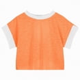 thumbnail image 5 of kpoplk Girl's Graphic Shirt Short Sleeve Loose Cute Summer T Shirt Trendy Aesthetic Baggy Tops(Orange,4-5 Y), 5 of 7
