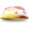 thumbnail image 4 of Soccer Ball On Sunset Velvet Plush Throw Pillow Cushion Case Cover - 18" x 18" - Invisible Zipper Home Decor Floral for Couch Sofa No Pillow Insert, 4 of 5