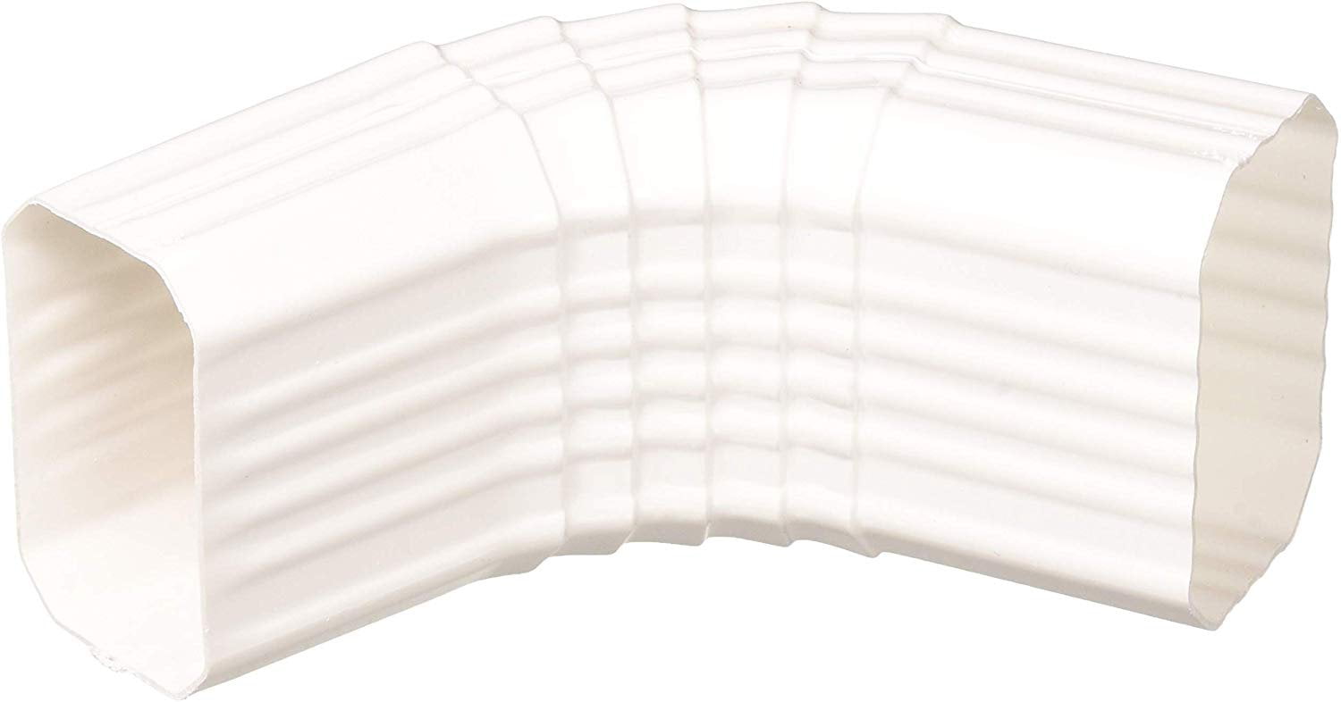 Genova Products AW201A AStyle Downspout Elbow, Vinyl, White
