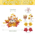thumbnail image 3 of 1PC Fall Candle Ring Wreath with Maple Leaves and Berries, Decorative Ring for Pillar Candles, Farmhouse Table Centerpiece for Thanksgiving & Autumn Harvest Decor, 3 of 8