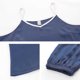 thumbnail image 5 of Karight Sleepwear for Womens Straps Tank Top Shorts 2 Piece Pajamas Lace Faux Silk Nightgowns Plain Match Thin Pjs Sets, 5 of 5