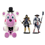 Five Nights at Freddy's Pizza Simulator - Helpy Collectible Figure + Toys Mortal Kombat Scorpion and Raiden 7" Action Figure Multipack, Pack of 2