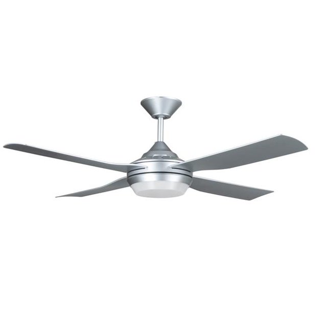 Lucci Air 21289601 52 in. Moonah LED Light with Remote Control Ceiling Fan, Silver