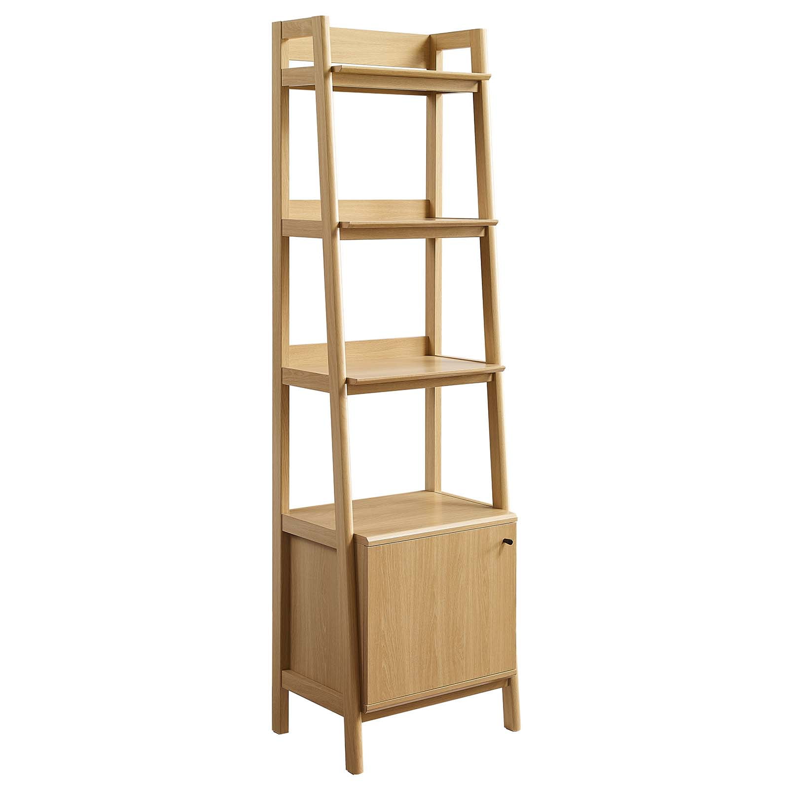 Modway Bixby 20.5" Particleboard and MDF Wood Bookshelf in Oak