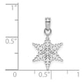 thumbnail image 2 of Diamond2Deal 14k White Gold Snowflake Pendant for Women (L- 0.72 inch, W- 0.47 inch), 2 of 6